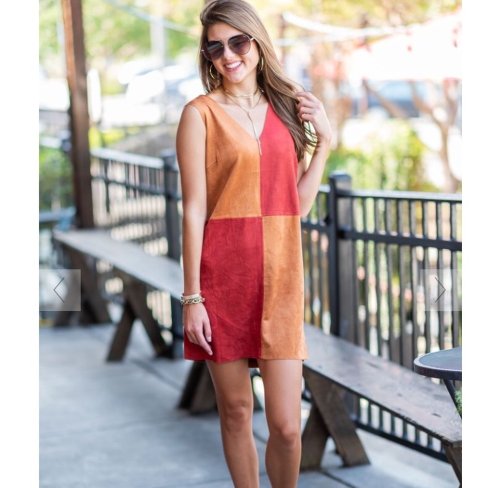 NWOT faux suede dress/jumper